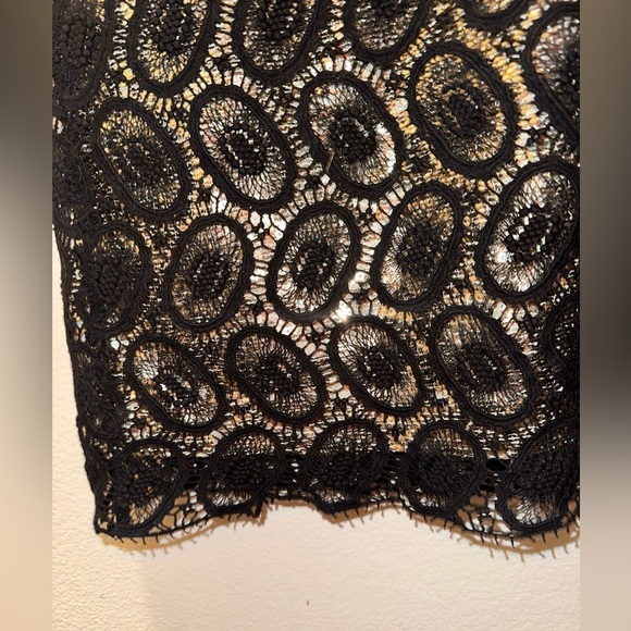 3.1 Phillip Lim women’s gold black lace overlay dress sz 2 cotton silk - Picture 4 of 16